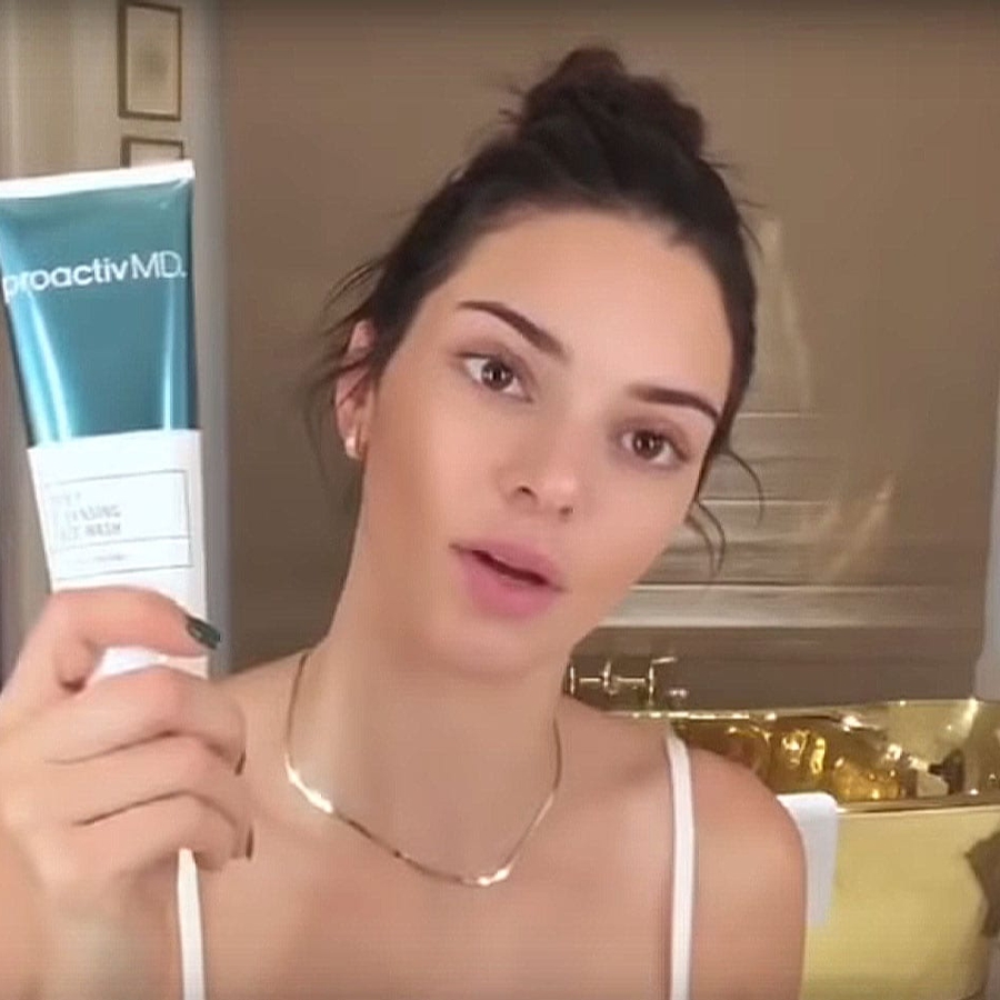 Kendall Jenner holding a ProactivMD product in a 2019 campaign frame